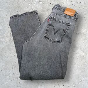 Levi’s 501 Original Fit Women's Jeans Gray Ribcage Straight Button Fly Size 30